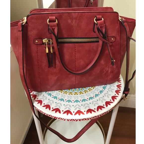 Handbags - ⚡️Red Leather Large Satchel Shoulder Bag ❤️